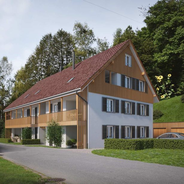 modernes Haus mit Satteldach