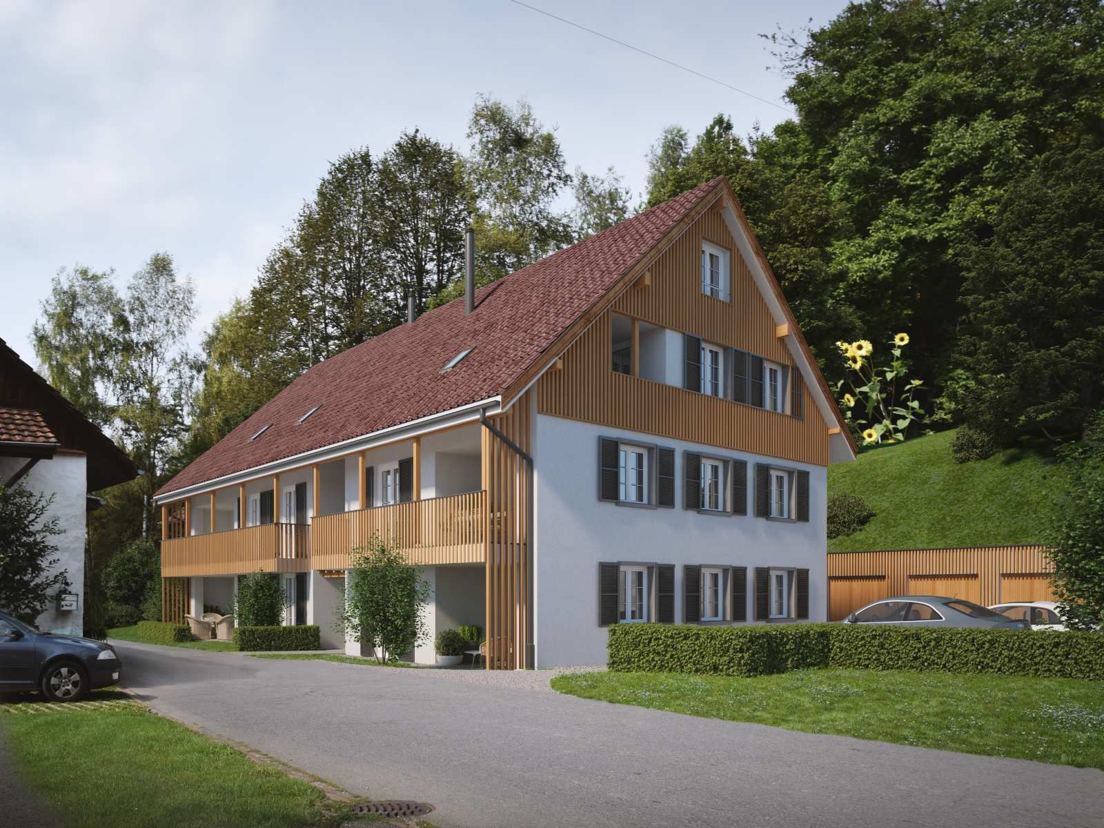 modernes Haus mit Satteldach